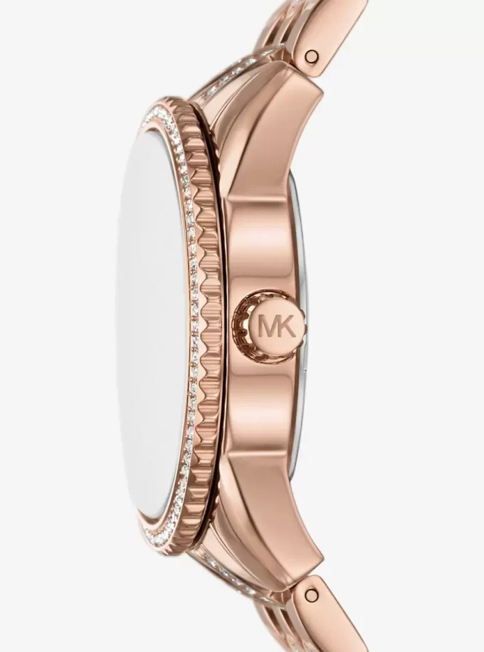 Mini Bryant Pavé-logotyp i roséguld Mini Bryant Pavé-logotyp i roséguld