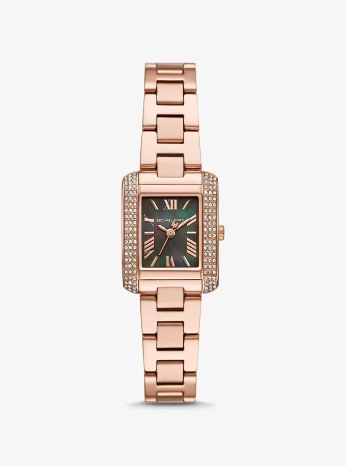 Mini Emery Pavé roséguldfärgad klocka