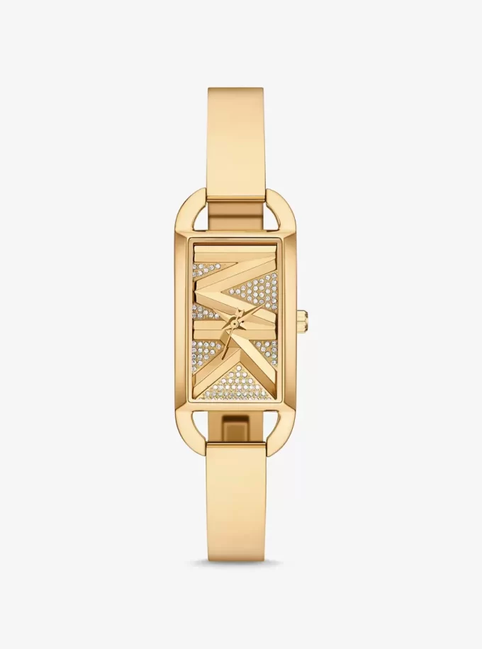 Mini Empire Pavé guldfärgad armbandsklocka