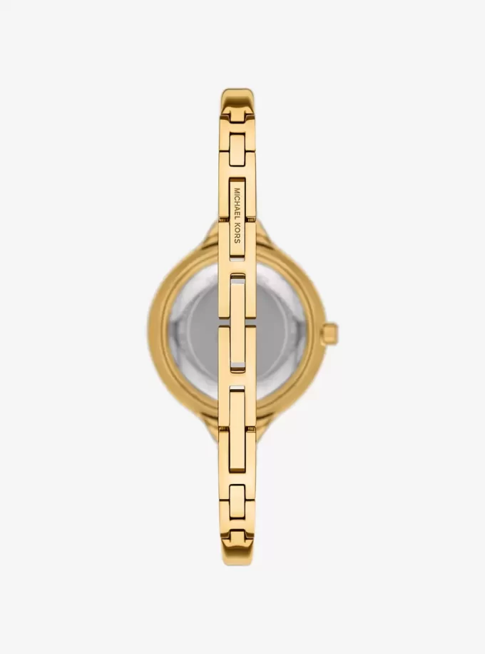 Mini Izzy Pavé guldfärgad klocka och utbytbar bezel-set Mini Izzy Pavé guldfärgad klocka och utbytbar bezel-set