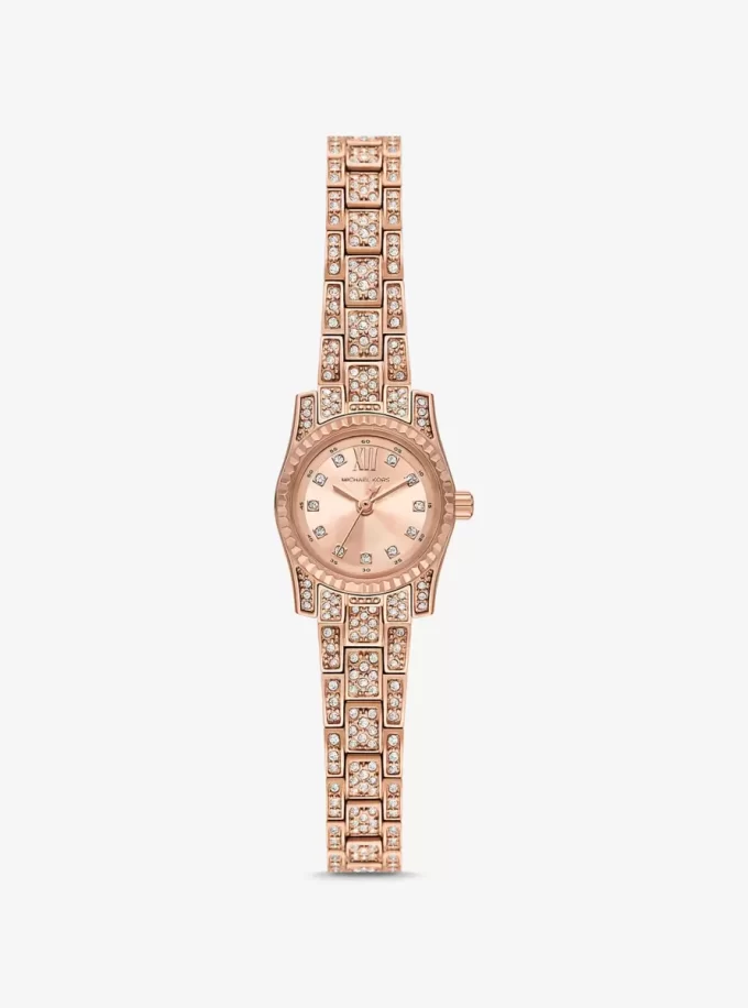 Mini Lexington Pavé roséguldfärgad klocka