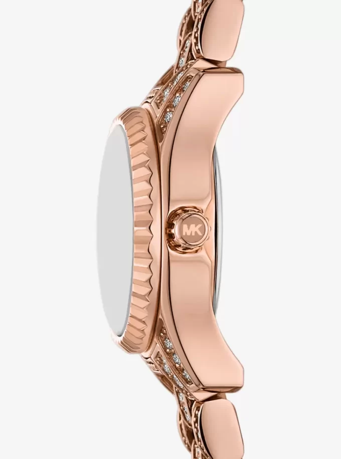 Mini Lexington Pavé roséguldfärgad klocka