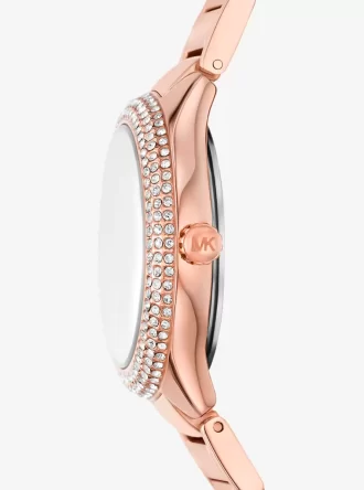 Mini Sylvia Pavé roséguldfärgad klocka och armband presentset