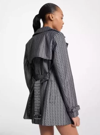 MK2000 Trenchcoat med logotyp och jacquard