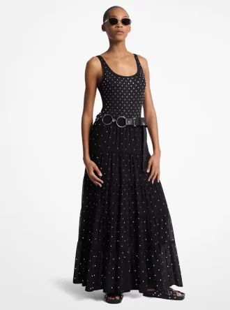 Nitad Georgette Layered Maxi Kjol