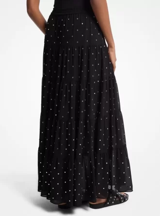 Nitad Georgette Layered Maxi Kjol