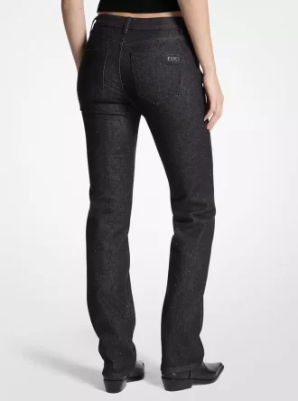 Nitade stretchiga cigarettjeans i denim