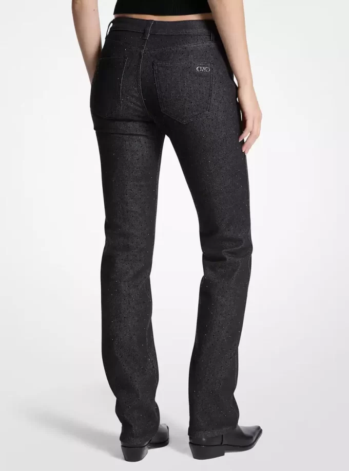Nitade stretchiga cigarettjeans i denim