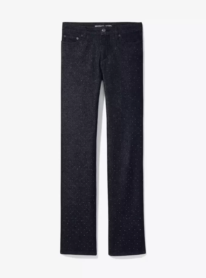 Nitade stretchiga cigarettjeans i denim