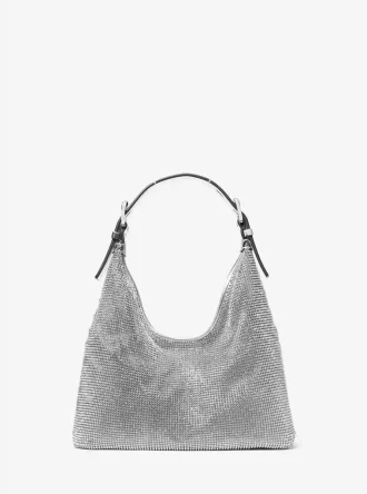 Nolita liten axelväska med metallisk strass och mesh, begränsad upplaga