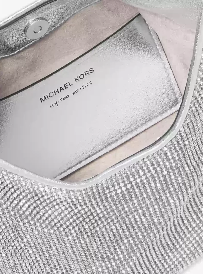 Nolita liten axelväska med metallisk strass och mesh, begränsad upplaga Nolita liten axelväska med metallisk strass och mesh, begränsad upplaga
