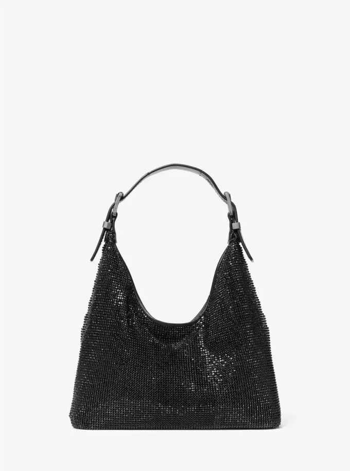 Nolita liten hobo-axelväska i mesh med strass, begränsad upplaga Nolita liten hobo-axelväska i mesh med strass, begränsad upplaga