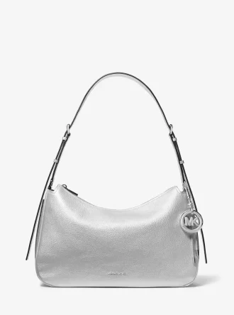 Nolita Medium Metallic Pebbled Läder Axelväska