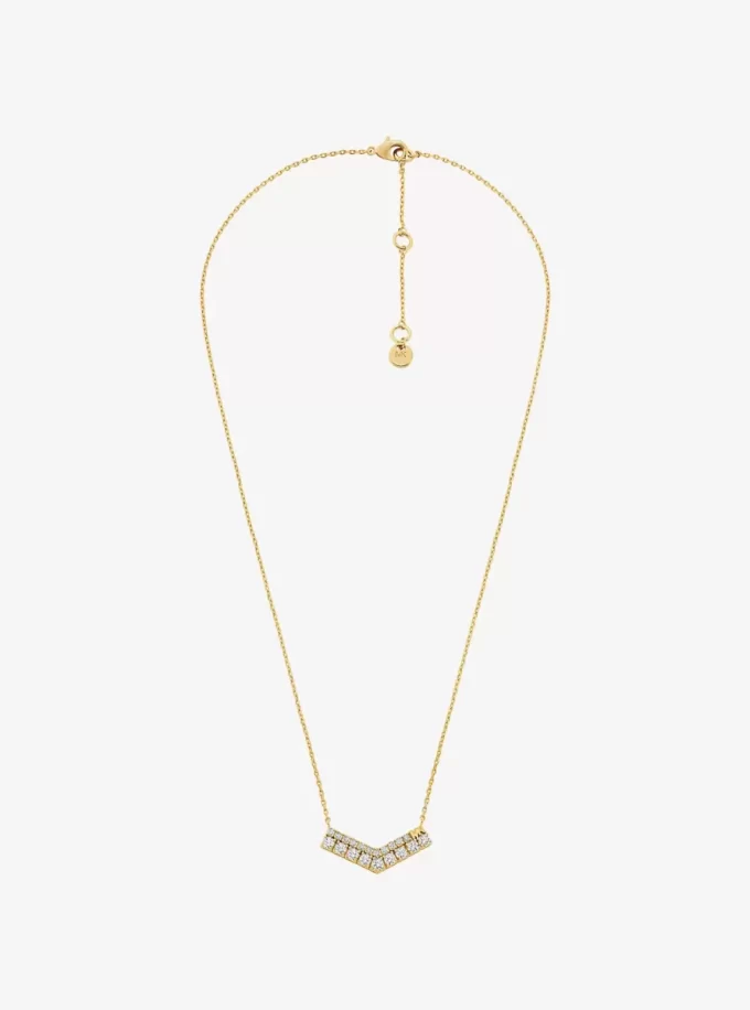 Pavé Chevron Halsband