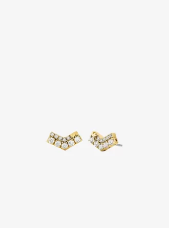 Pavé Chevron örhängen