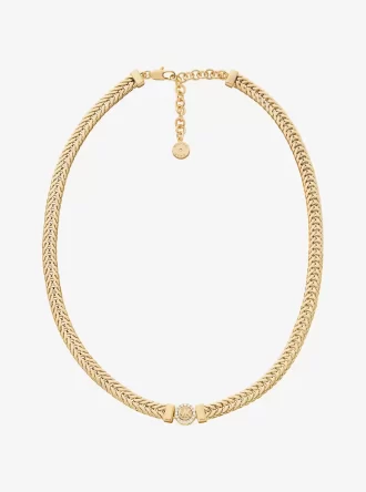 Pavé logotyp Foxtail Chain Halsband