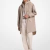 Plaggfärgad stretchig bomullspoplin-anorak Plaggfärgad stretchig bomullspoplin-anorak