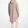 Plaggfärgad stretchig bomullspoplin-anorak Plaggfärgad stretchig bomullspoplin-anorak