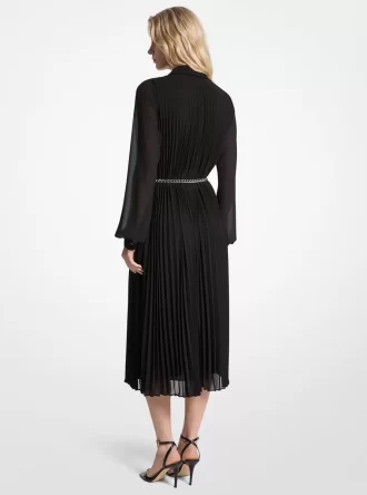 plisserad georgette skjortklnning 2 330x444 - Plisserad Georgette Skjortkl&auml;nning