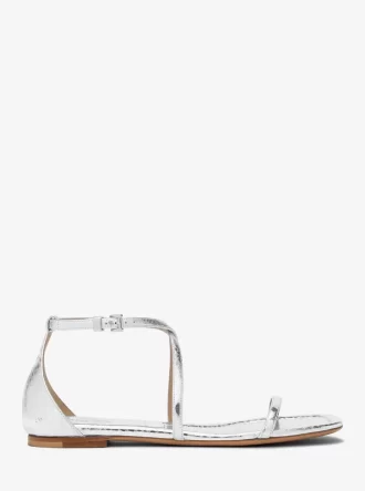 Polly Metallic Python Präglade Lädersandaler