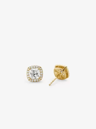 Örhängen i sterlingsilver med pavé-detaljer och ädelmetallplätering