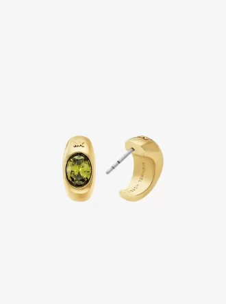 Örhängen med ädelmetallplätering och kubisk zirkonia