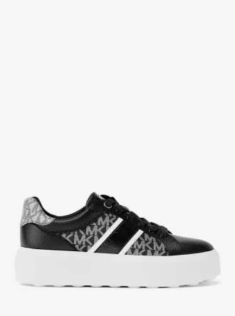 Romey Signature Logo Randig Platåsneaker