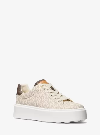 Romey tvåfärgade platåsneakers med logotyp
