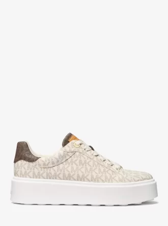Romey tvåfärgade platåsneakers med logotyp