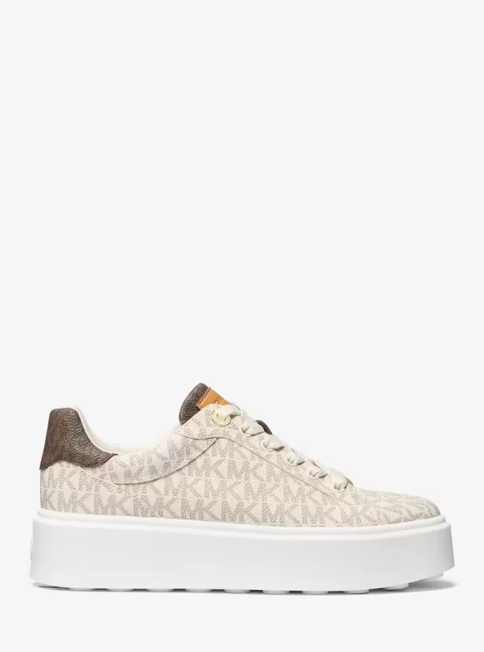 Romey tvåfärgade platåsneakers med logotyp