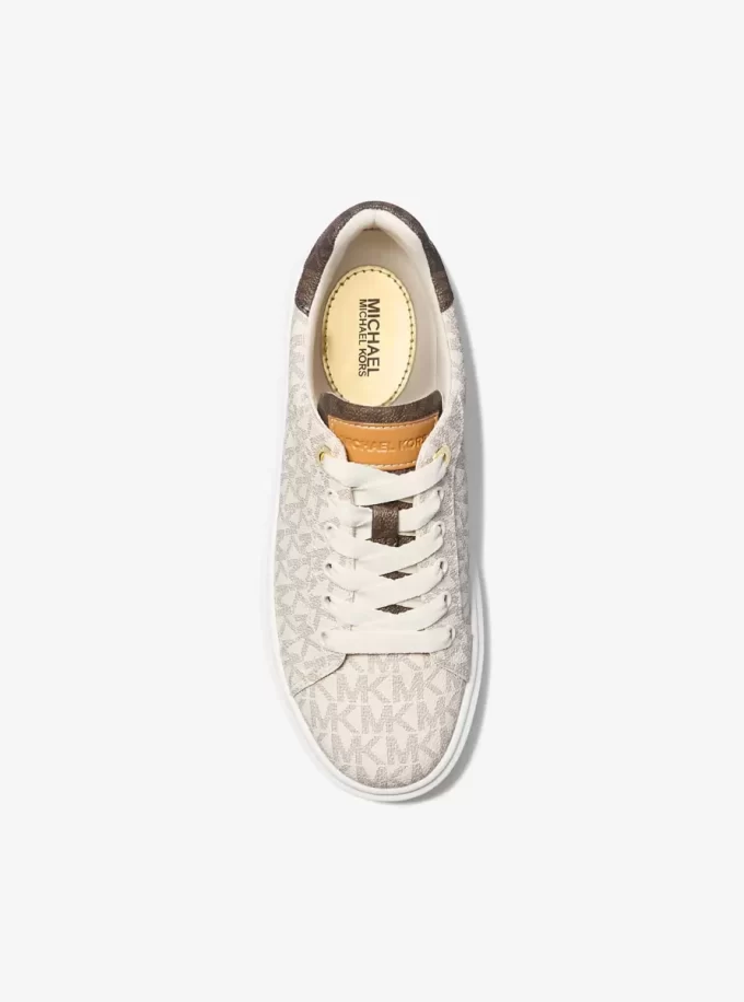 Romey tvåfärgade platåsneakers med logotyp