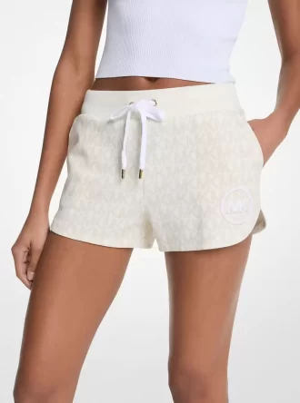 Shorts i bomullsblandning med logotyptryck Shorts i bomullsblandning med logotyptryck