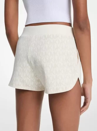 Shorts i bomullsblandning med logotyptryck Shorts i bomullsblandning med logotyptryck