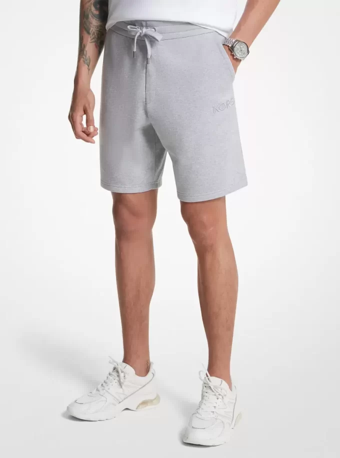 Shorts i fransk frotté i bomullsblandning