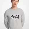 Skidtröja med intarsiamotiv