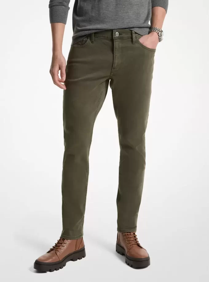 Slim-fit stretchiga bomullsjeans