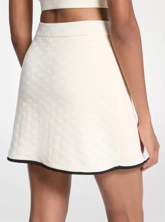Stickad Tech Skort med Logotyp och Jacquard