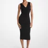 Stretch Matt Jersey Ruched Midi-klänning Stretch Matt Jersey Ruched Midi-klänning