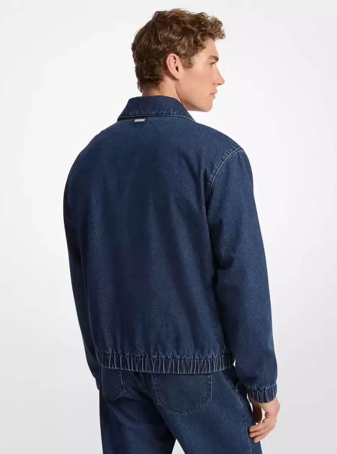 Stretchig denimskjortjacka