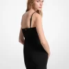 Stretchig stickad camiklänning