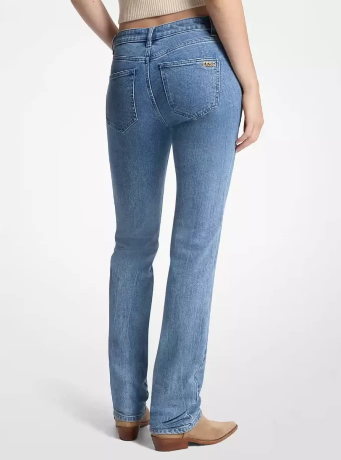 Stretchiga denimjeans i cigarettmönster Stretchiga denimjeans i cigarettmönster