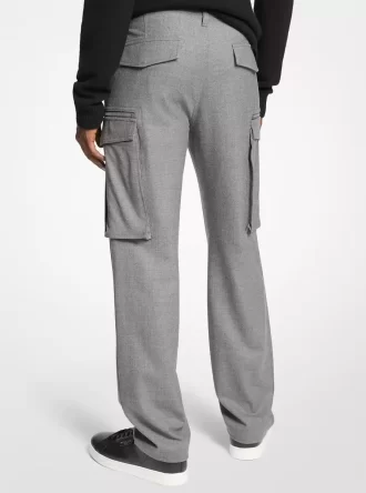 Stretchiga ull cargobyxor