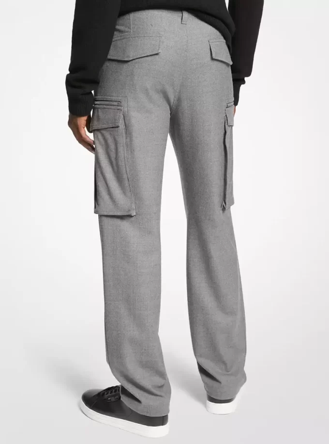 Stretchiga ull cargobyxor