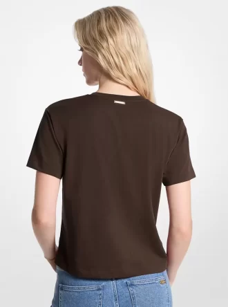 T-shirt i ekologisk bomull med utsmyckad logotyp