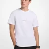 T-shirt med grafisk logotyp och präglad bomull