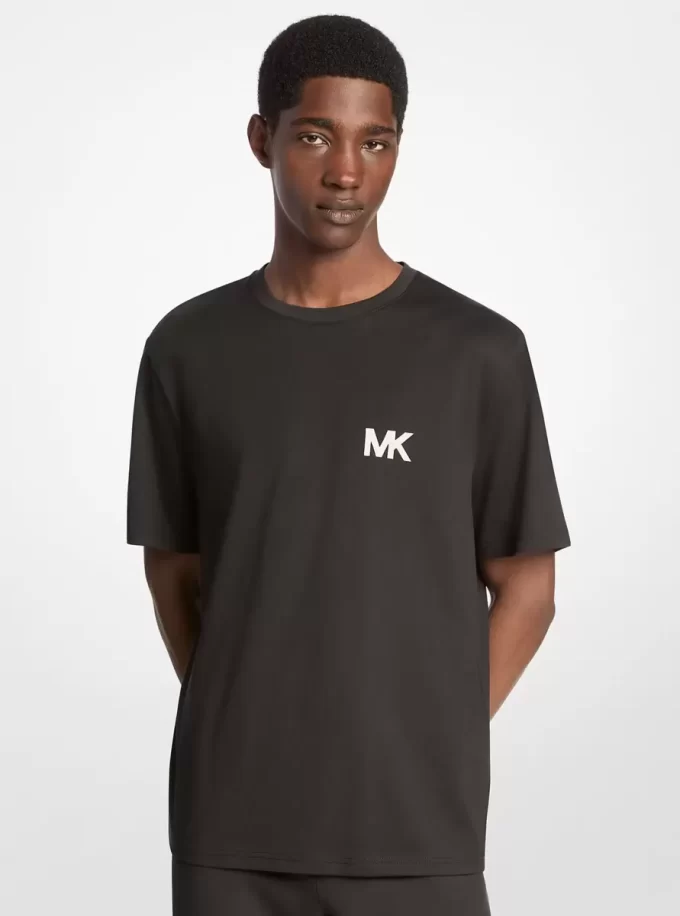 T-shirt med logotypapplikation i bomull T-shirt med logotypapplikation i bomull