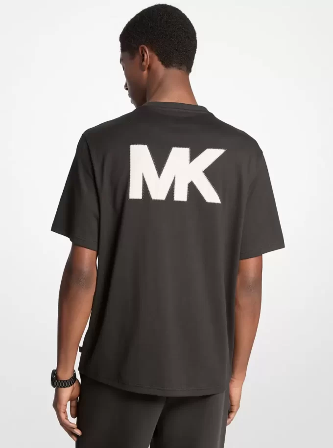 T-shirt med logotypapplikation i bomull T-shirt med logotypapplikation i bomull