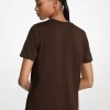 T-shirt med nitar och logotyp i ekologisk bomullsjersey T-shirt med nitar och logotyp i ekologisk bomullsjersey