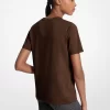 T-shirt med paljettmönster och logotyp i bomull