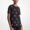 T-shirt med utsmyckad logotyp i bomull